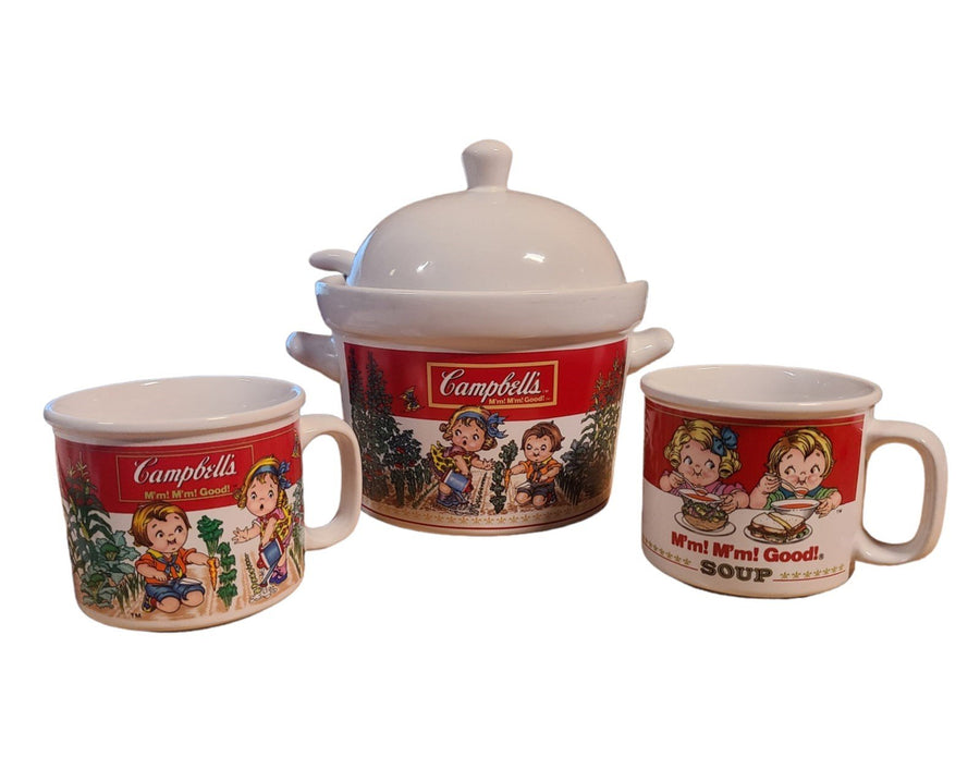 Vintage Campbell's Soup Seven Piece Serving Set By Westwood Ceramics