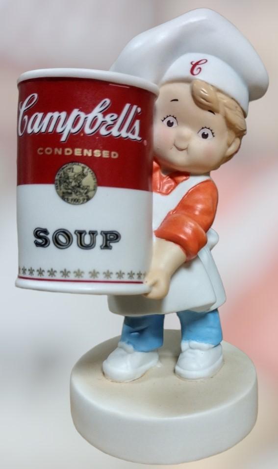 Vintage 90's Nostalgic Campbells Soup Porcelain Chef kids (4pc)