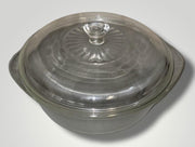 Vintage GlasBake Two Quart Round Casserole Dish With Lid