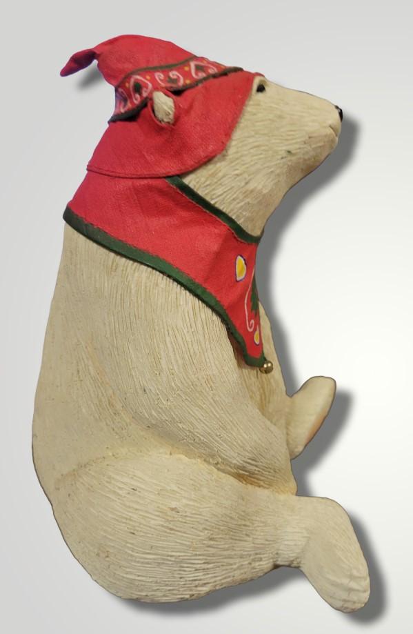 Vintage Stone And Thomas Christmas Holiday Polar Bear Ceramic Figure