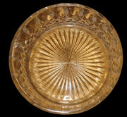 Vintage Depression Glass Candy Dish With Lid Star Burst Pattern 6 1/2"