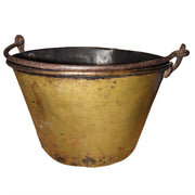 Vintage Antique Copper Bucket Wrought Iron Handle 9x9x7"