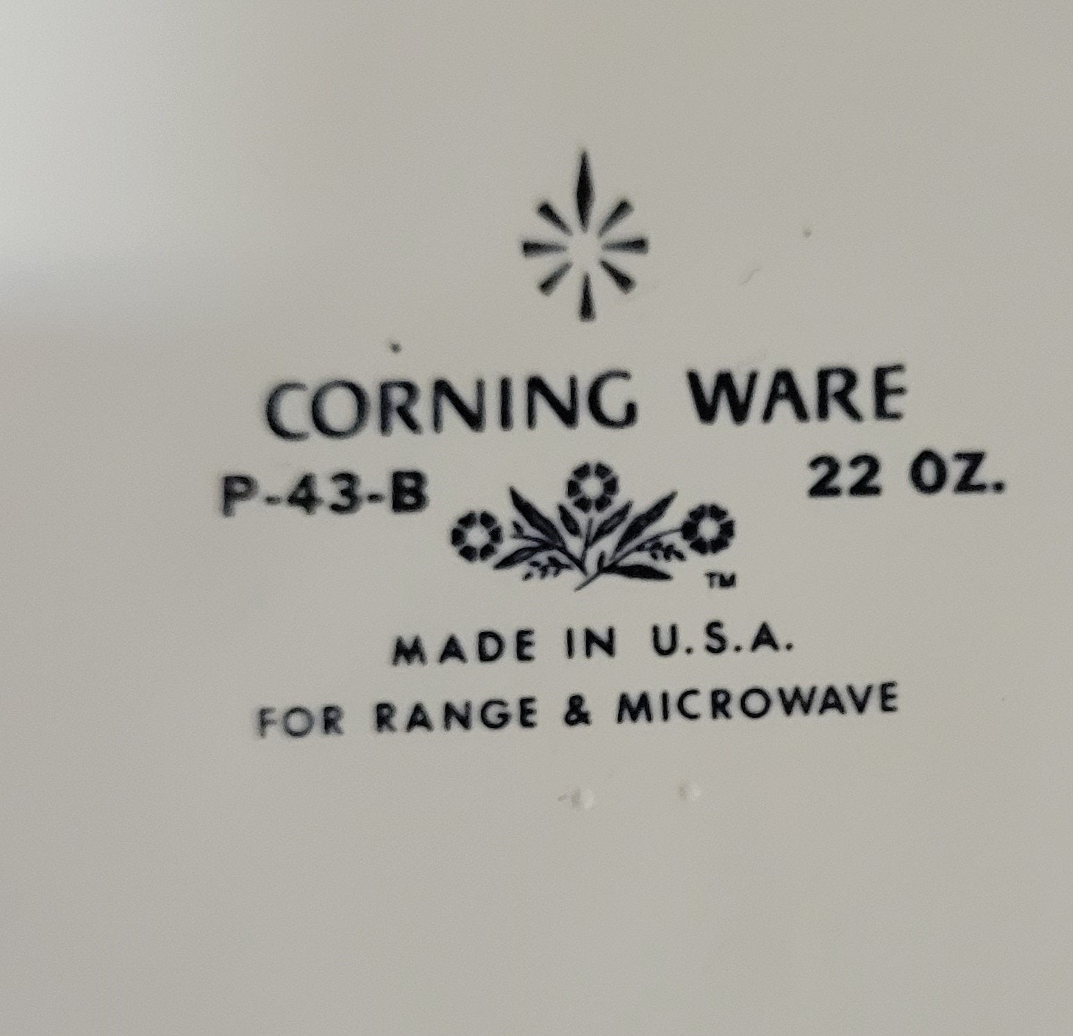 Vintage Mid Century Corningware Blue Cornflower 22 Ounce Casserole Dish