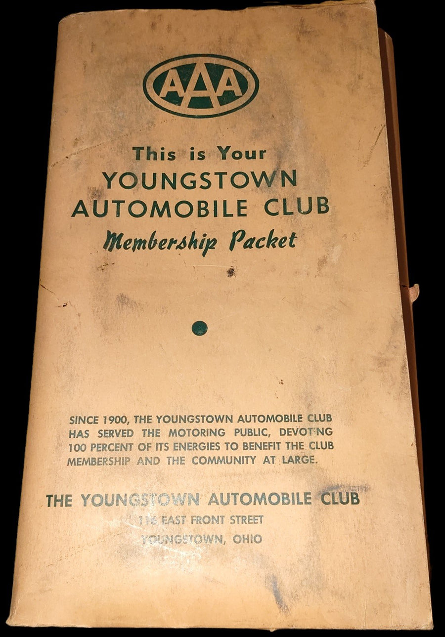 Vintage Youngstown Automobile Club Membership Packet 4 Piece Lot AAA Association