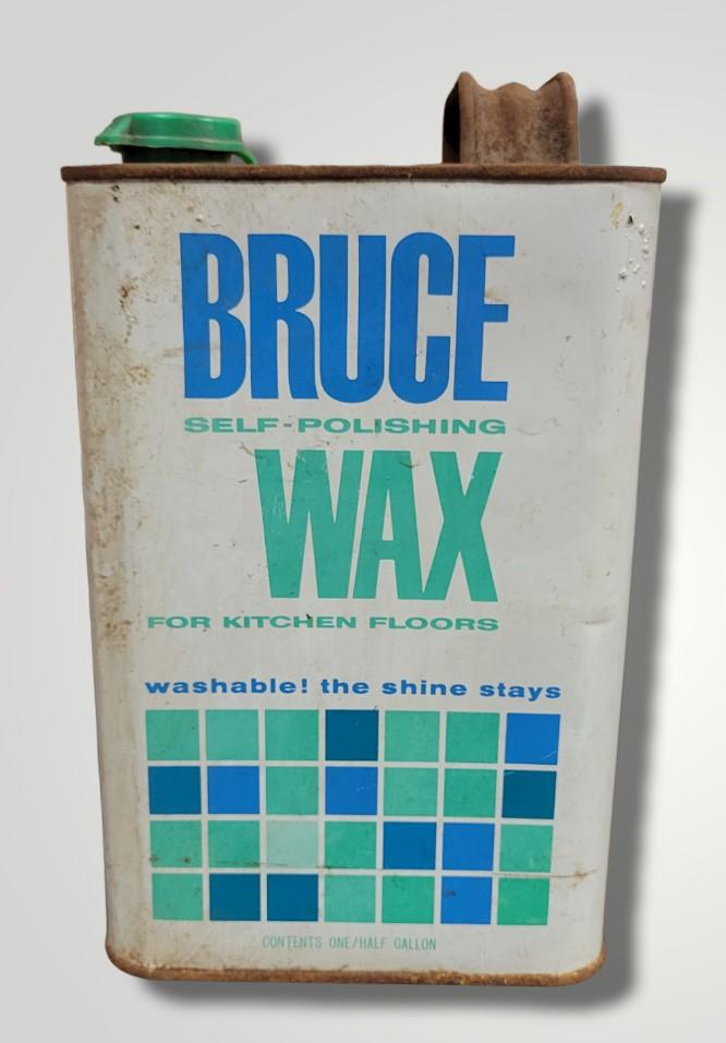 Vintage Bruce Polishing Wax For Kitchen Floors Half Gallon Collectible Tin Can
