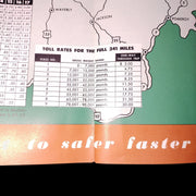 Vintage Ohio OH Turnpike Map Brochure Souvenir Travel Guide Tour Tourism