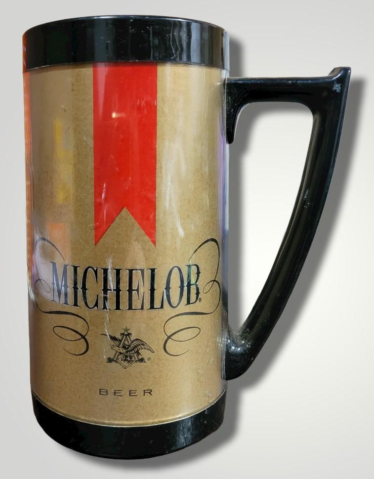 Beer Mug Michelob Black And Gold Thermo-Serv Plastic Mug