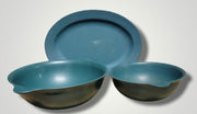 Dark Forest Green Mallo-Ware Mid Century 1950s Melmac Melamine Lot