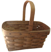 Longaberger Brown Vintage 1986 Handwoven Basket With Signature