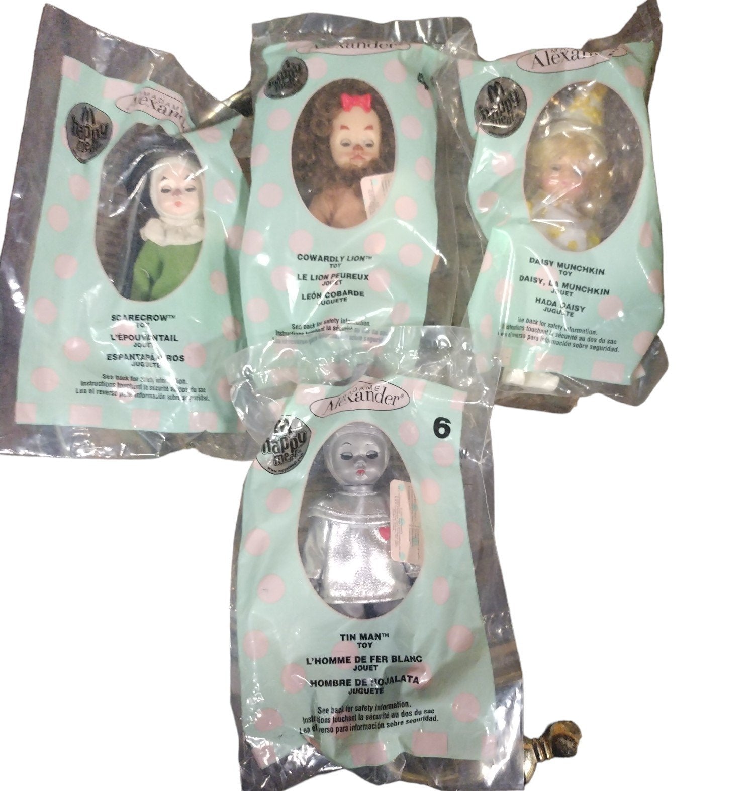 Vintage Madame Alexander McDonalds Happy Meal Wizard of Oz 7-pack Toy Collection