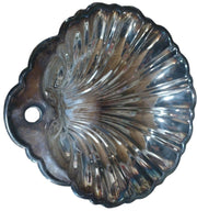 Vintage Seashell Shaped Pattern Silver Kitchen Serving Plate