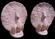 Pink Vintage MCM Ceramic Shawnee USA Peacock Wall Pocket Pottery