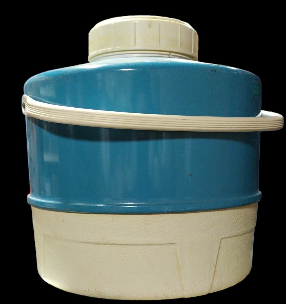 Vintage Large Galleon Blue & White Made in USA Thermos Brand Picnic Cooler Jug