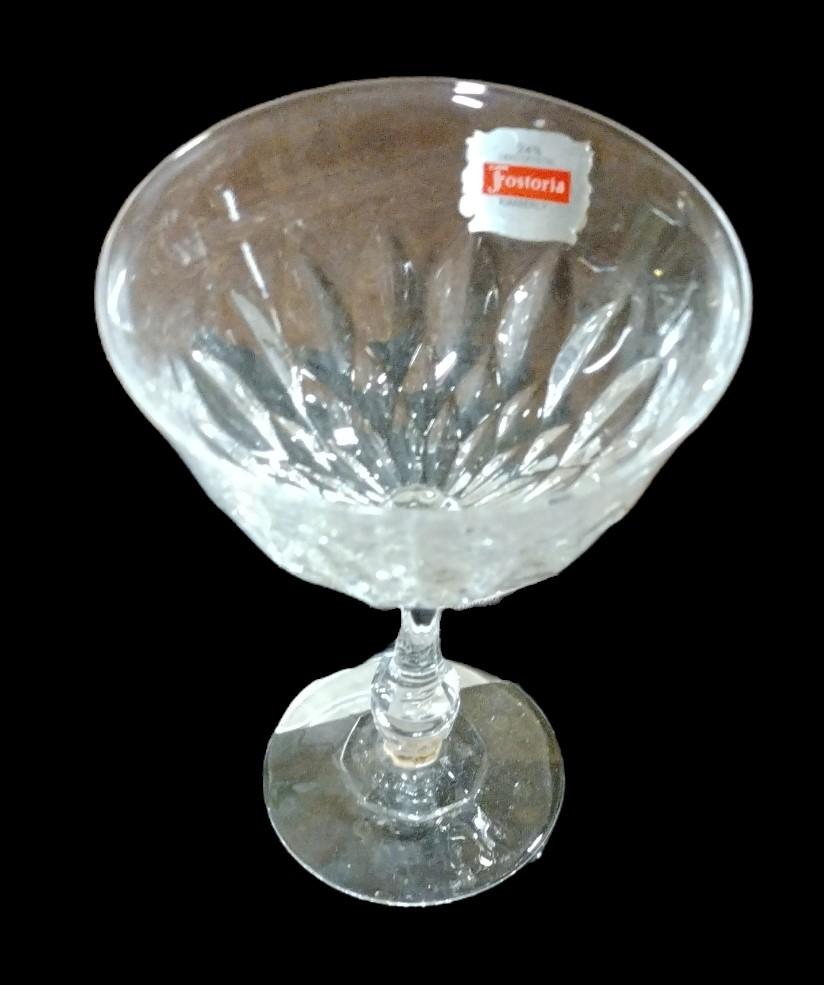 Set of 7 Vintage Fostoria Kimberly 24% Lead Crystal Dessert/Champagne Glasses
