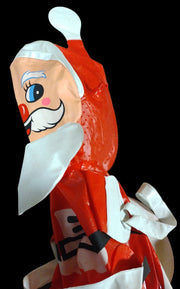 Vintage Inflatable Jolly Santa on Sled Mid Century Modern