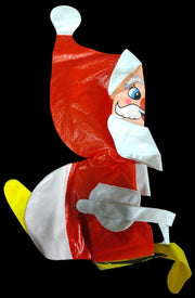 Vintage Inflatable Jolly Santa on Sled Mid Century Modern