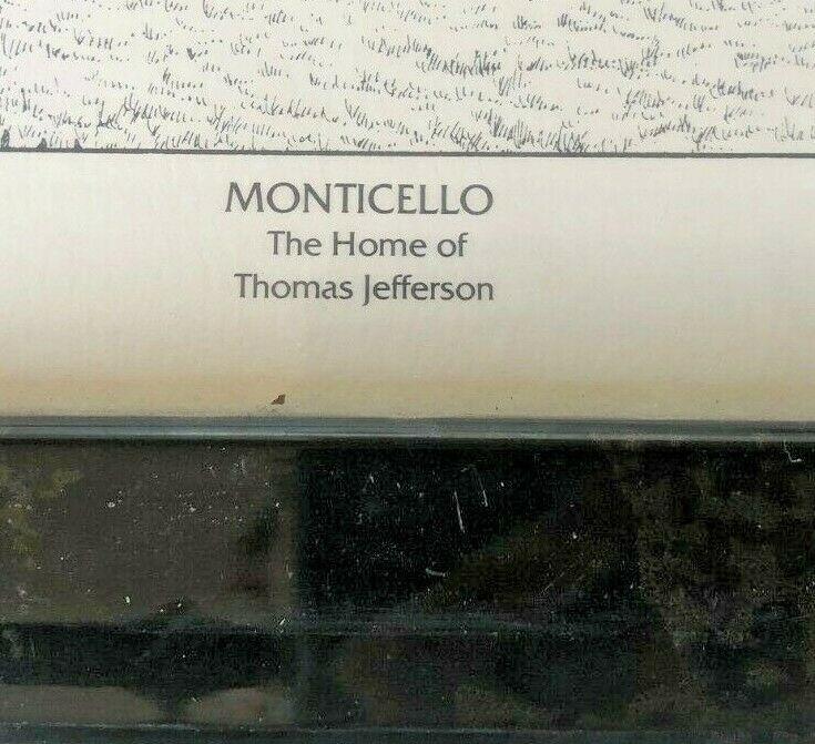 Home Thomas Jefferson Monticello Vintage Black Marble Frame Print Scott Kiefer