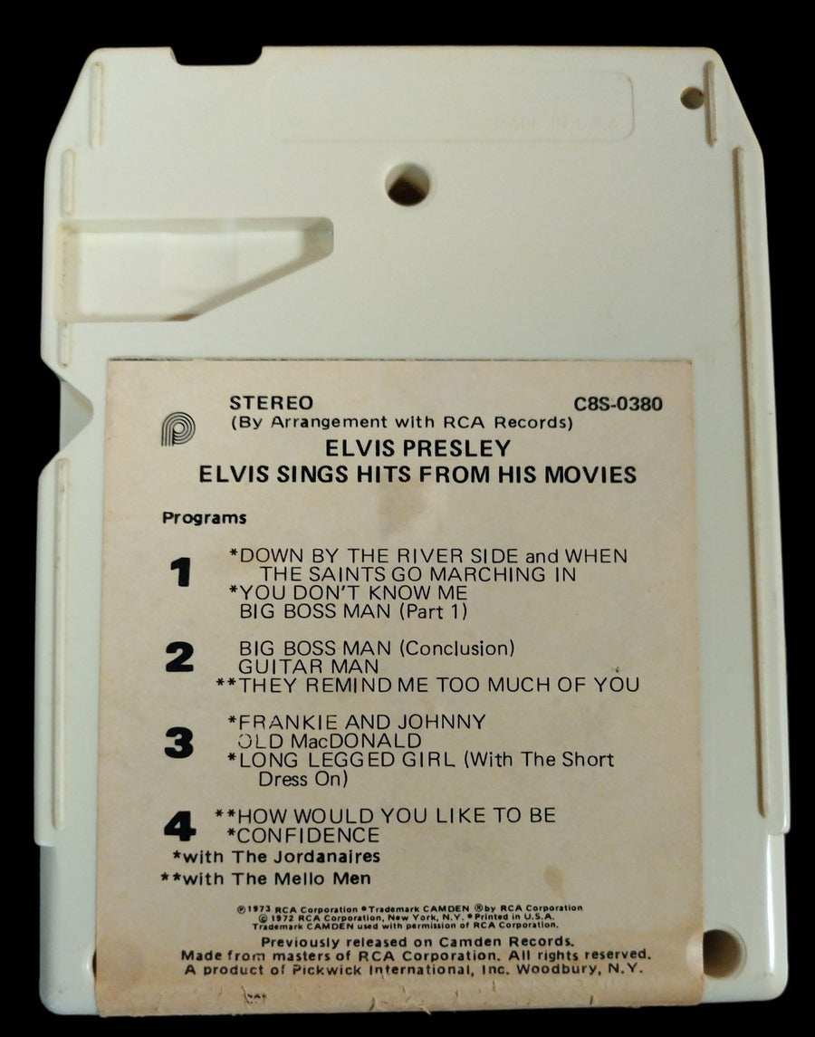 Vintage Elvis Presley Set of 6 8-Tracks Memorabilia