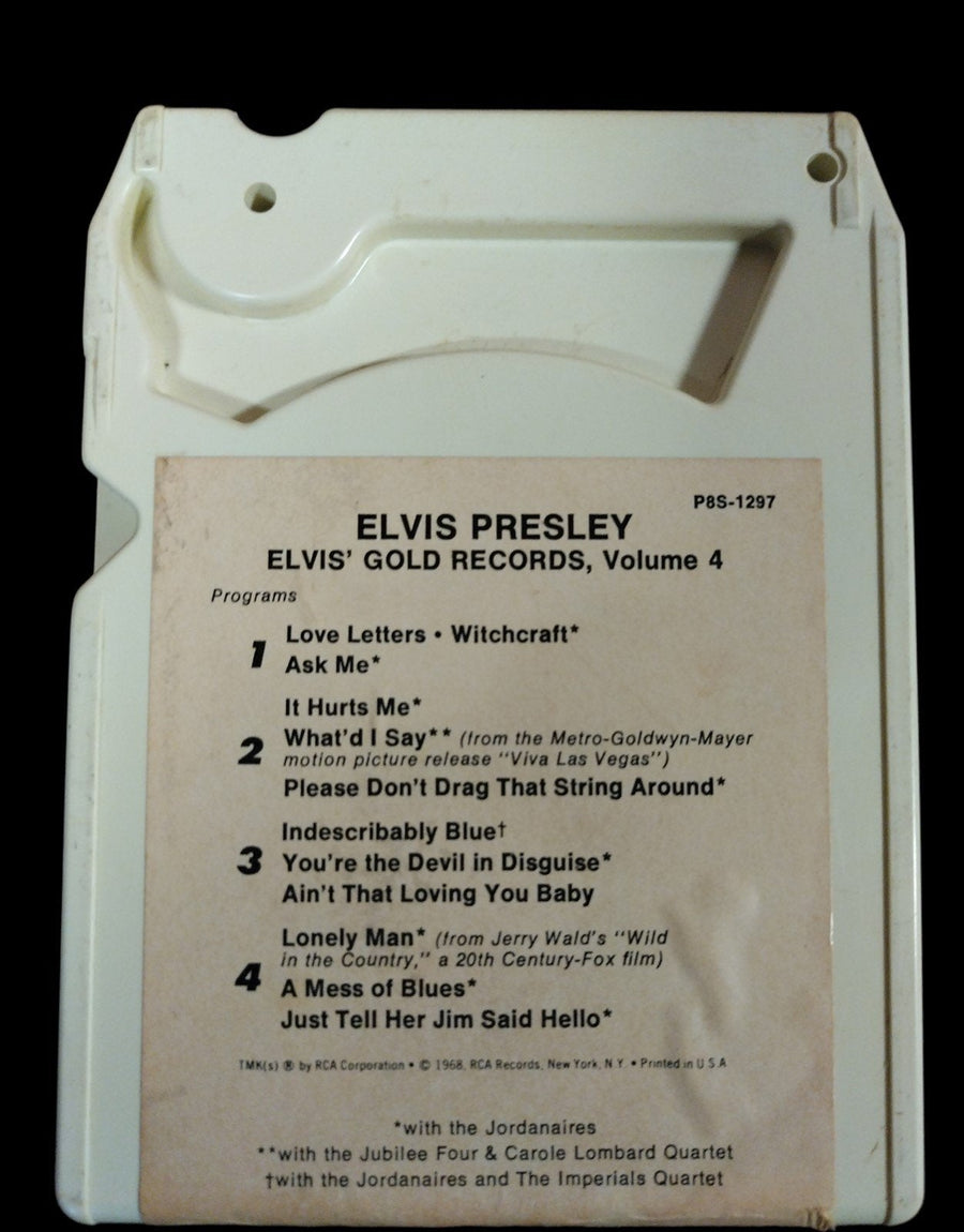 Vintage Elvis Presley Set of 6 8-Tracks Memorabilia