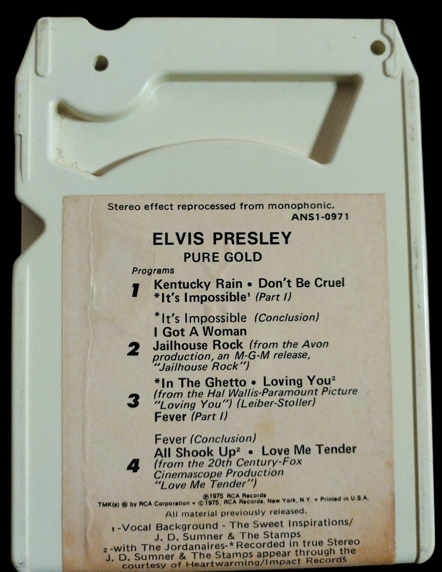 Vintage Elvis Presley Set of 6 8-Tracks Memorabilia