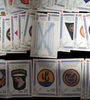 Vintage US Army Divisions Shoulder Patch Series Collectible Cards 126 Count