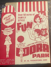 Idora Park Memories Original Popcorn Box plus 30 cent Ticket 2 Individual Strips