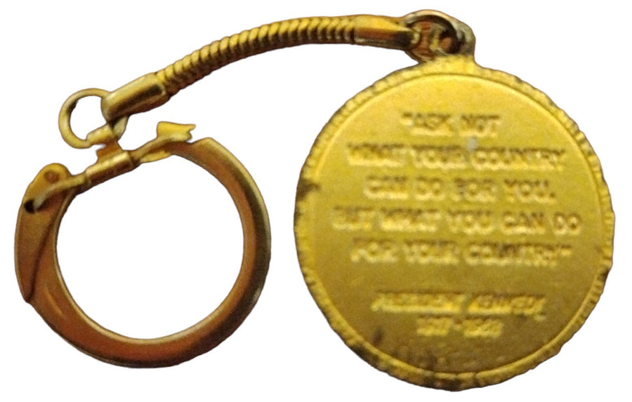 Vintage 1960s JFK John F Kennedy Political Campaign Pins and Gold Keychain Coins