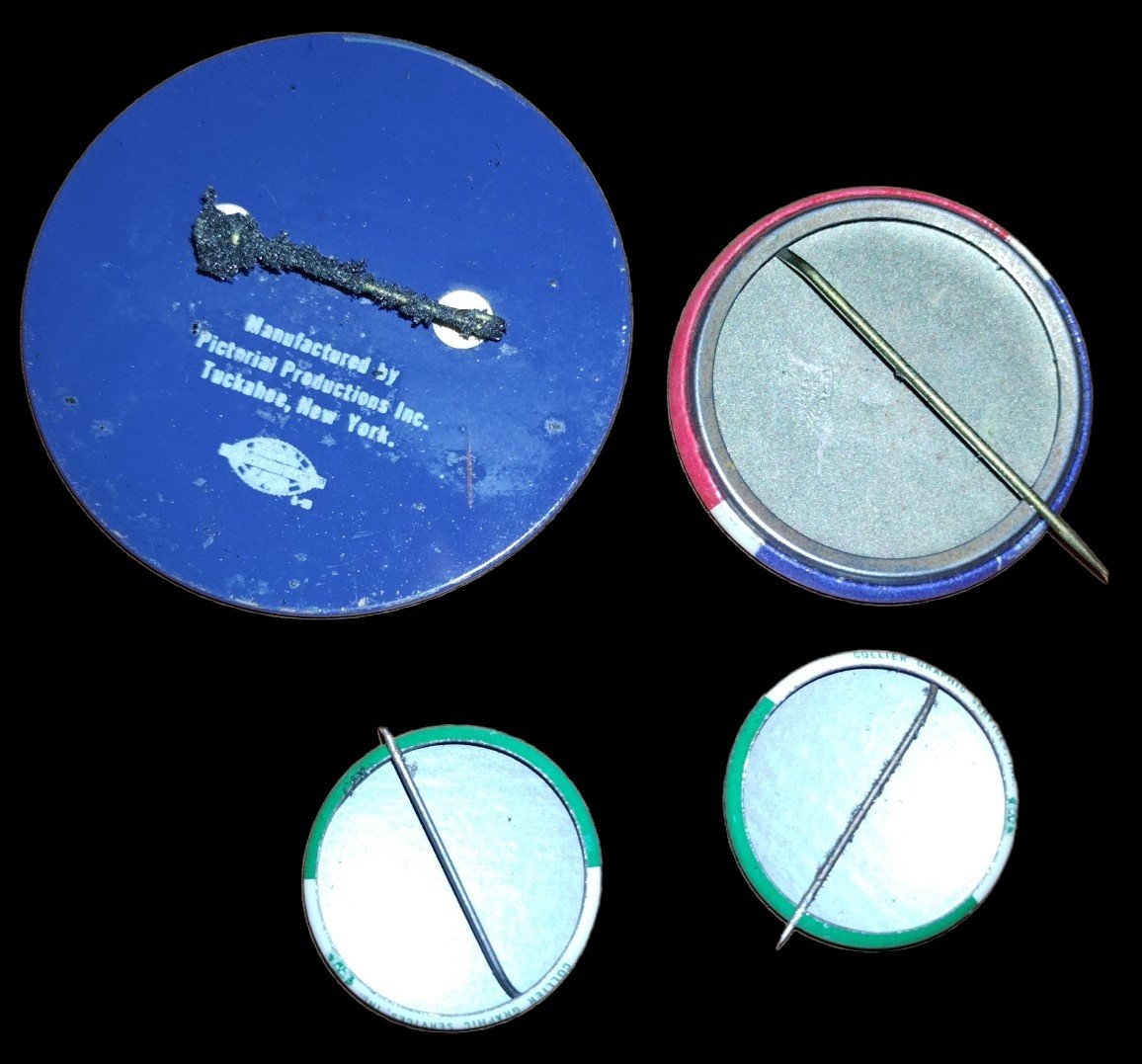 Vintage Political Campaign Pins 1970s Jimmy Carter Mondale and Adlai Stevenson