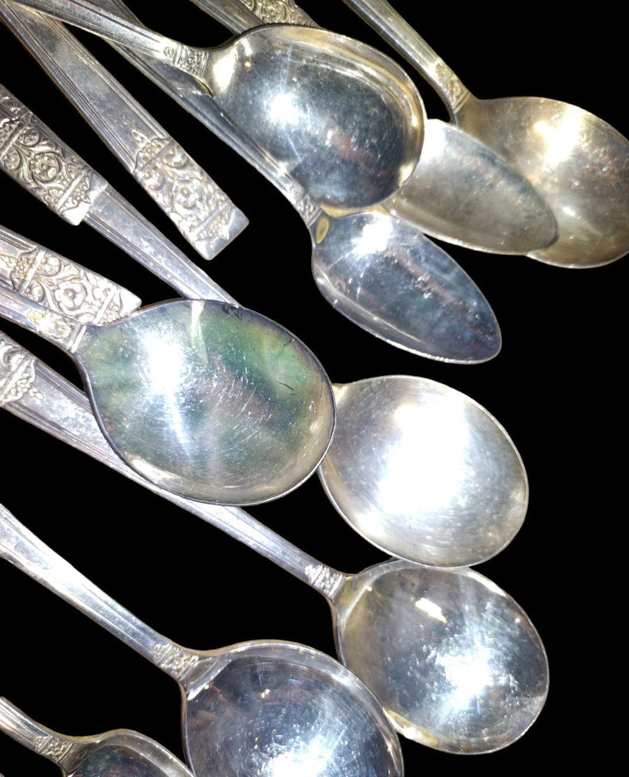 Vintage Silverware Set Knives Spoons Forks Stainless Steel National Silver Co.