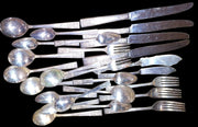 Vintage Silverware Set Knives Spoons Forks Stainless Steel National Silver Co.