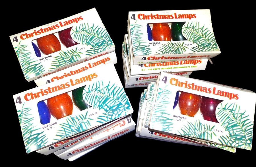 Vintage 20 Packs of 4-pack MCM Christmas Lights (80 total) 120v Outdoor C.9.25