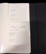 Black Border Top Light Wedding Hours Proofbook Two Layers Leather Bound Notebook