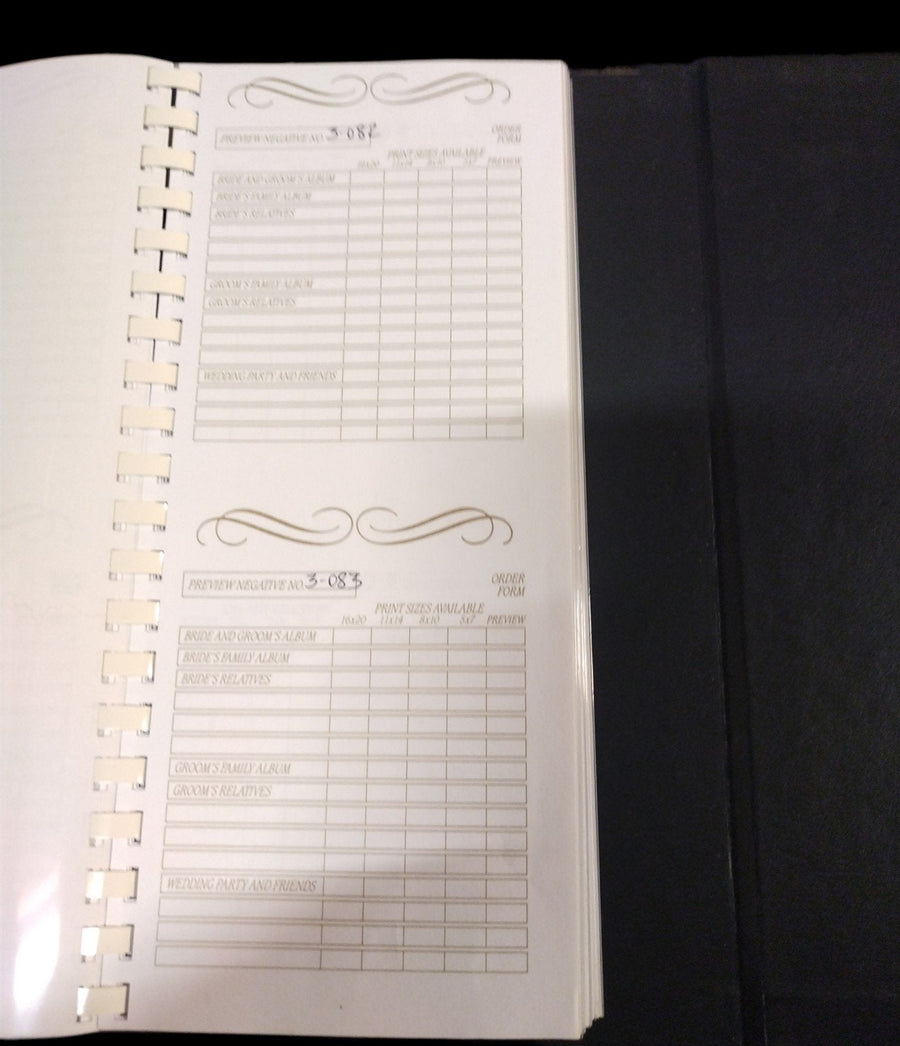 Black Border Top Light Wedding Hours Proofbook Two Layers Leather Bound Notebook