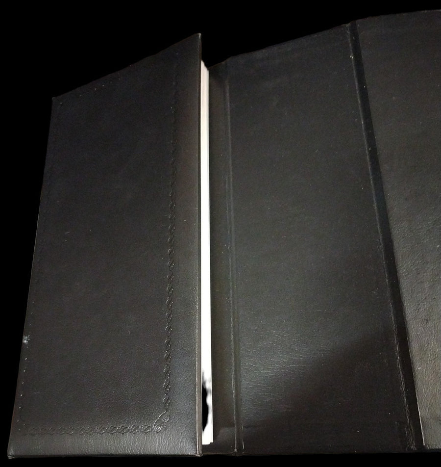 Black Border Top Light Wedding Hours Proofbook Two Layers Leather Bound Notebook