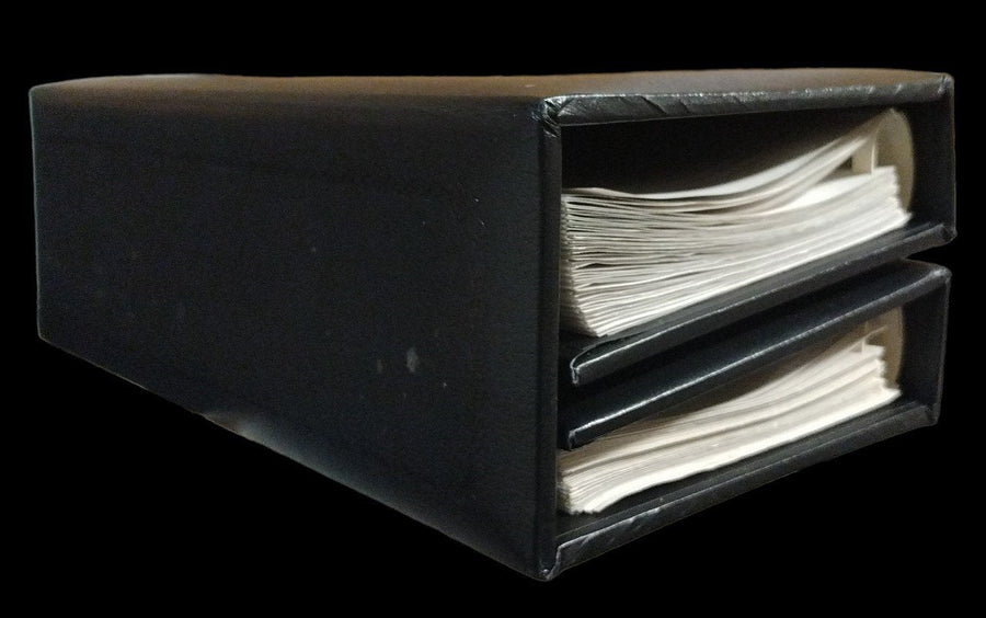 Black Border Top Light Wedding Hours Proofbook Two Layers Leather Bound Notebook