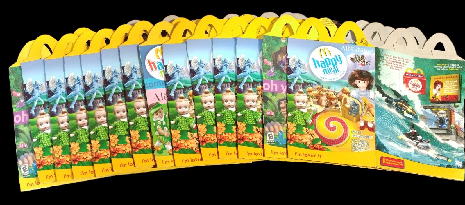 Vintage McDonald's Happy Meal 14 Boxes Madame Alexander Tak Wizard