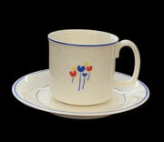 Tulips Dinnerware Set by Riva Designs 17pc 1970 MCM Midcentury Modern Vintage