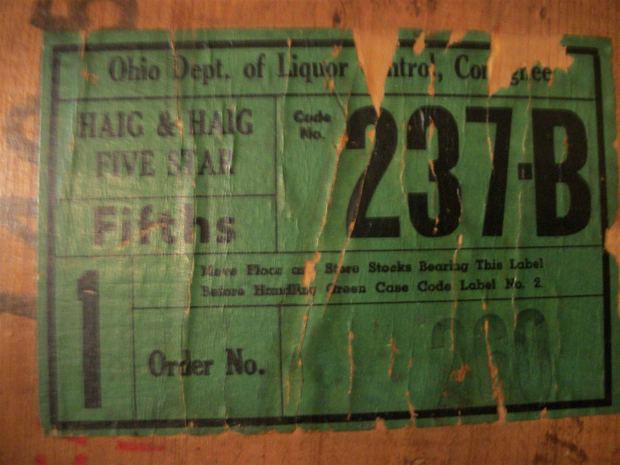 Vintage Haig & Haig Scots Whiskey Wood Crate