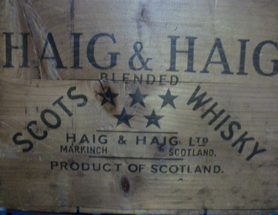 Vintage Haig & Haig Scots Whiskey Wood Crate