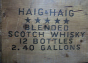 Vintage Haig & Haig Scots Whiskey Wood Crate