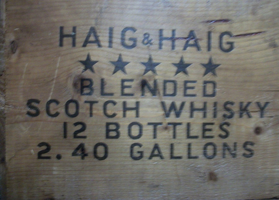 Vintage Haig & Haig Scots Whiskey Wood Crate