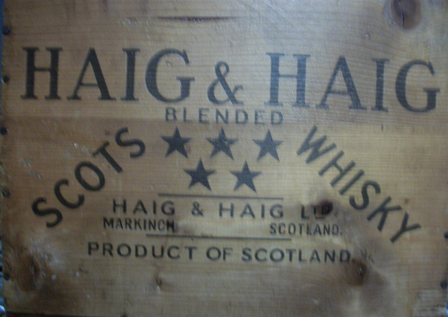 Vintage Haig & Haig Scots Whiskey Wood Crate
