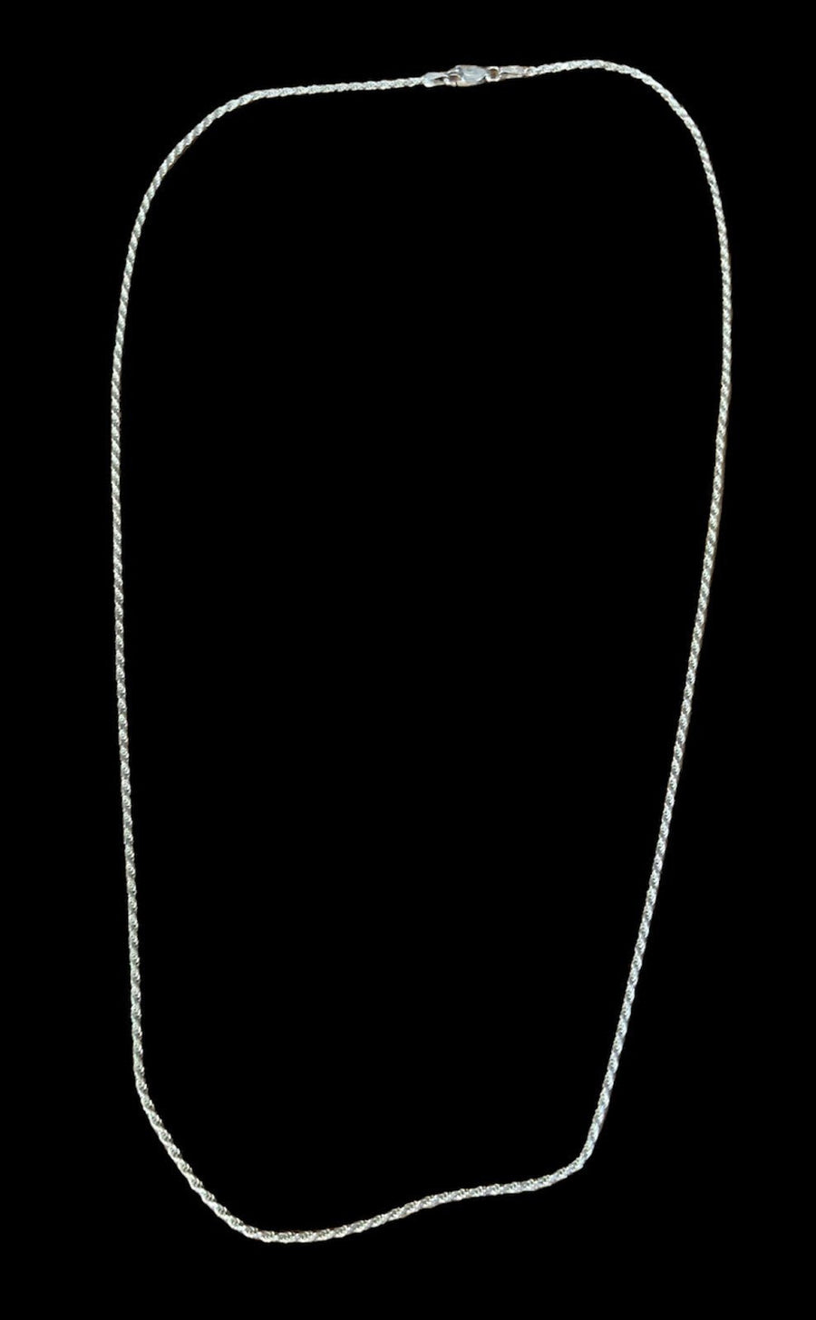 Sterling Silver Braided Rope Chain Necklace Solo Chain