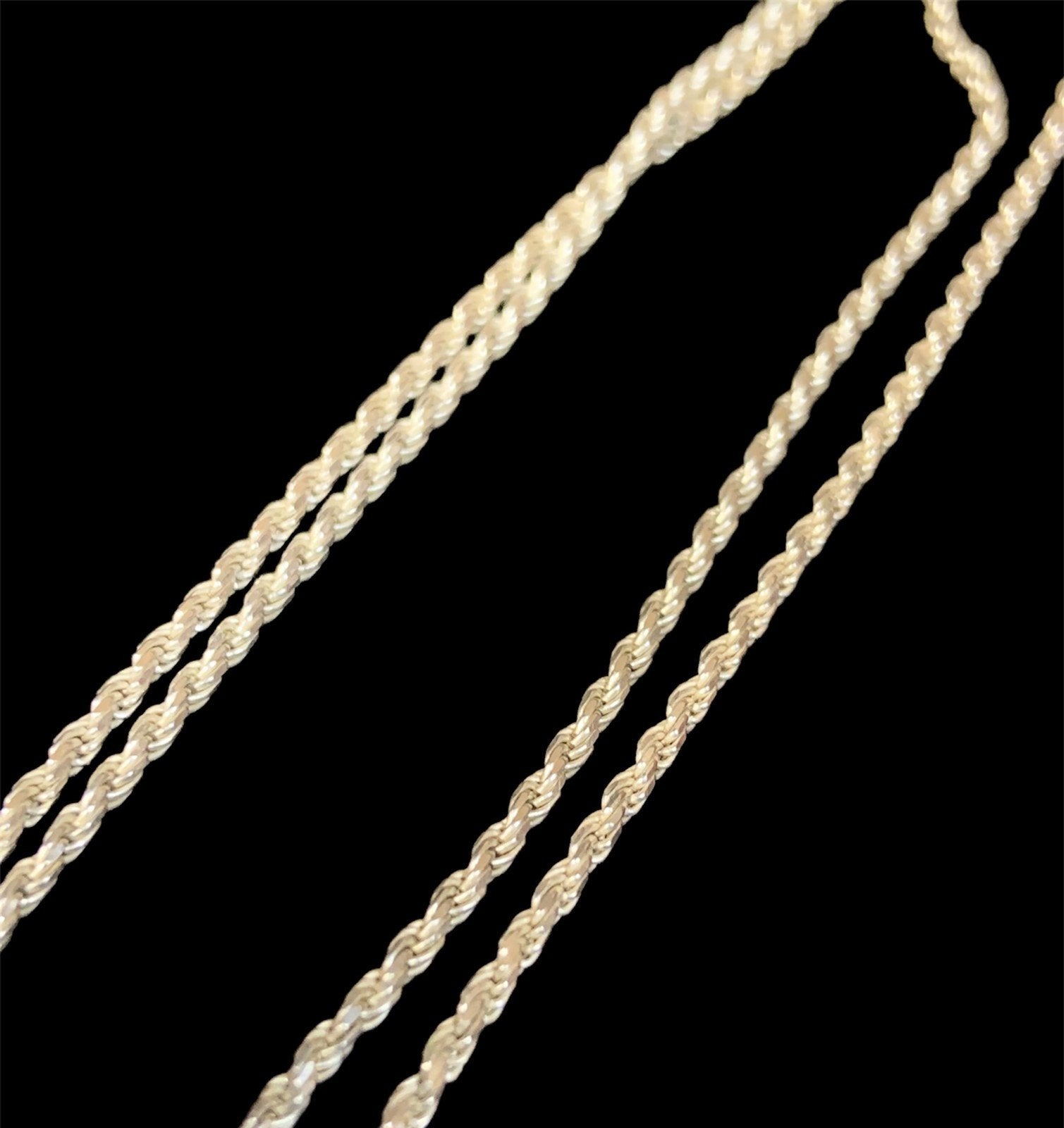 Sterling Silver Braided Rope Chain Necklace Solo Chain