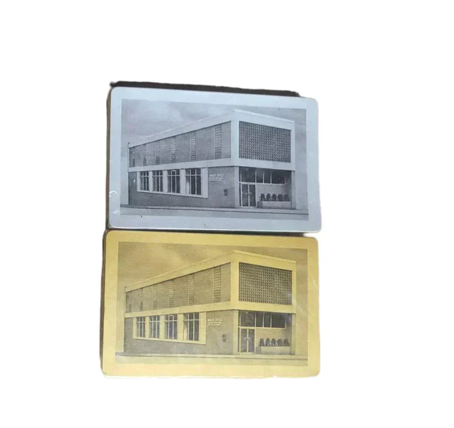 Vintage Antique Home Savings Bank Pittsburgh PA Playing Cards Set Two Decks Case