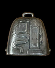 Antique Sterling Silver Baby Rattle Pendant Clock Engraved Dated September 1925