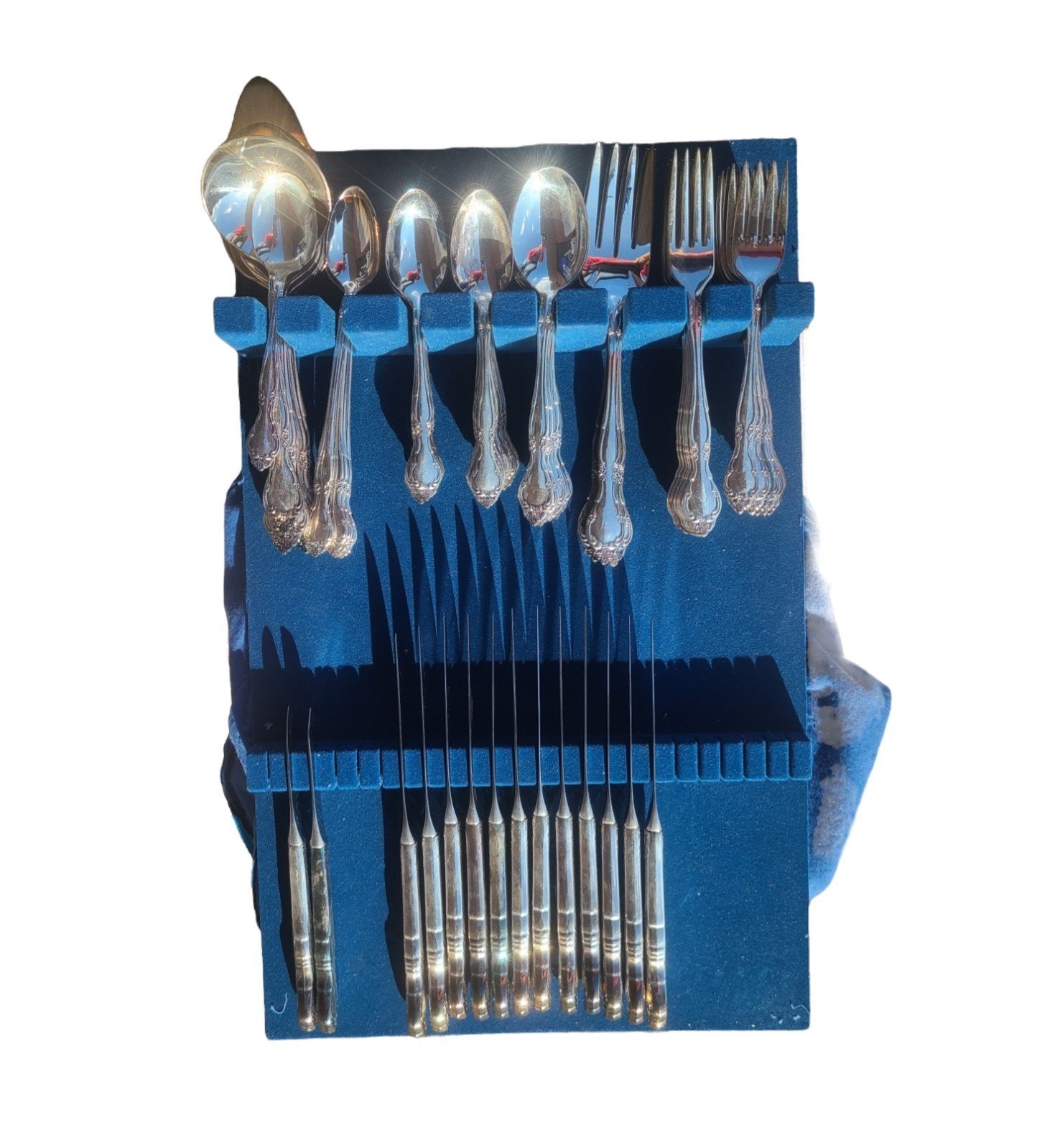 Vintage Set Silverware Affection Oneida 90 Pcs Silver Plated Antique Flatware