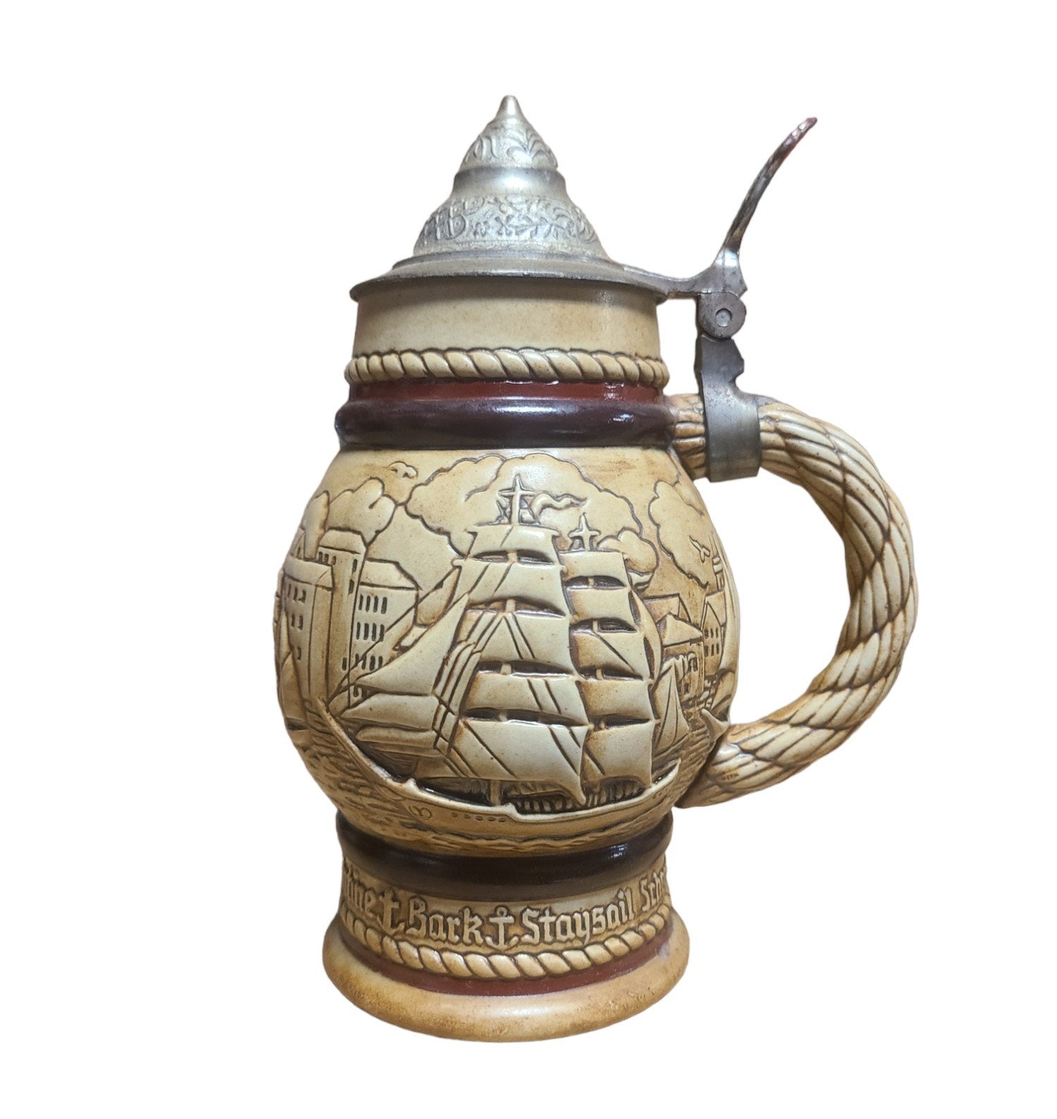 ヴィンテージ　スターリングシルバー　エナメル　ミニチュア　ポルトガル　ガレオン船 ヴィンテージ スターリングシルバー エナメル ミニチュア ポルトガル