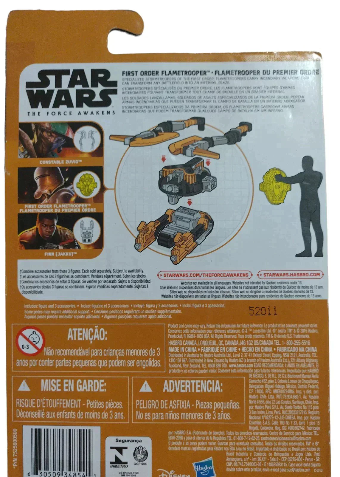 Star Wars The Force Awakens First Order Flametrooper Toy Hasbro Action Figure