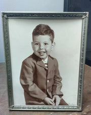 Vintage Antique Detailed Metal Silver Picture Frame w/ Photo by Ricck's Studio